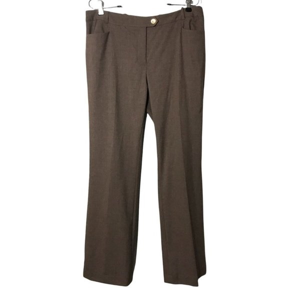 Calvin Klein Mid Rise Modern Fit Straight Leg Pants in Heather Taupe - Picture 3 of 7